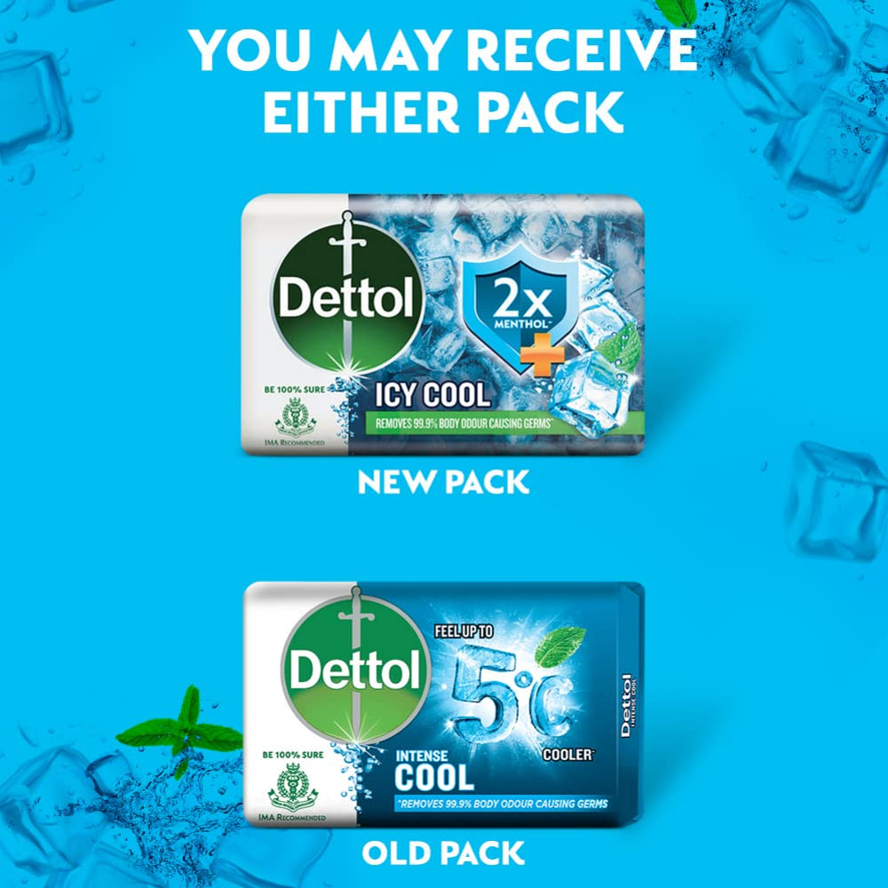 Dettol Intense Cool Bathing Soap Bar rich lather in action during shower.