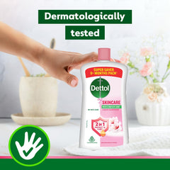 Dettol Skincare Liquid Handwash natural ingredients badge showcases plant-derived cleansers.