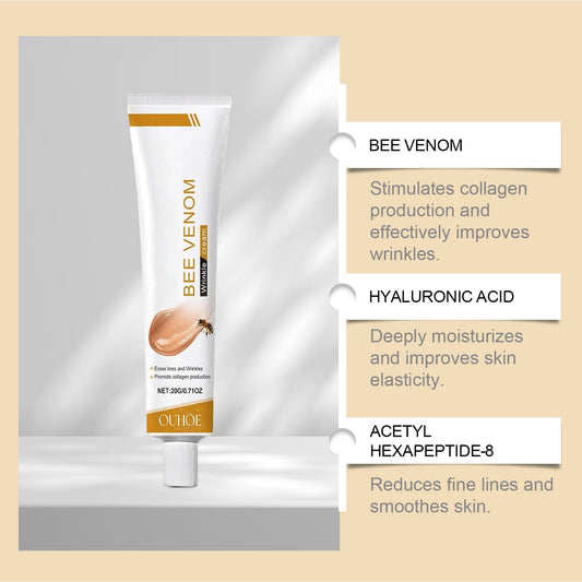 Deuiosna Bee Venom Cream tube close-up showing smooth application.