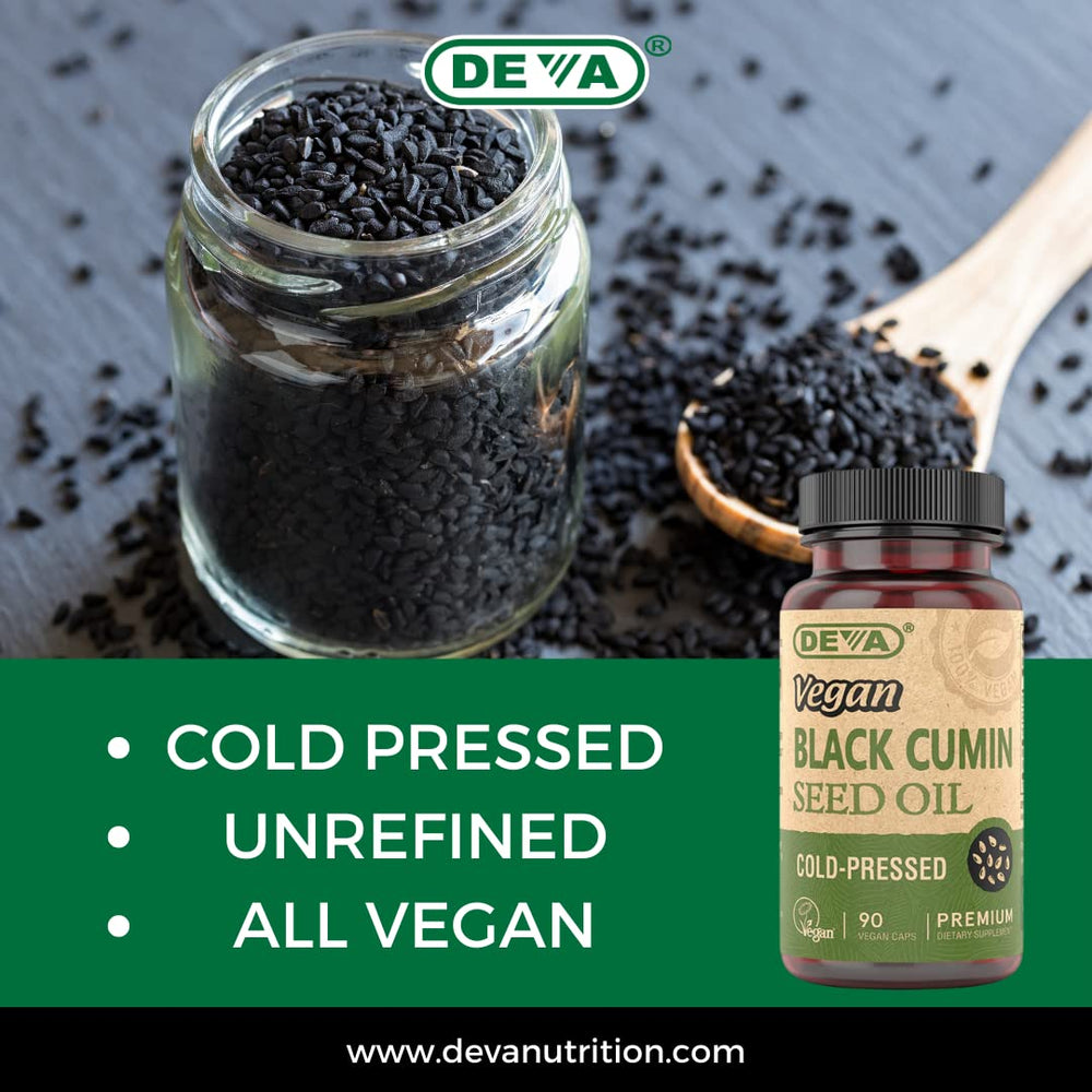 DEVA label close-up highlights ingredients and vegan formulation.