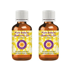Deve Herbes Babchi Oil bottle in amber glass for pure skin care and dilution use