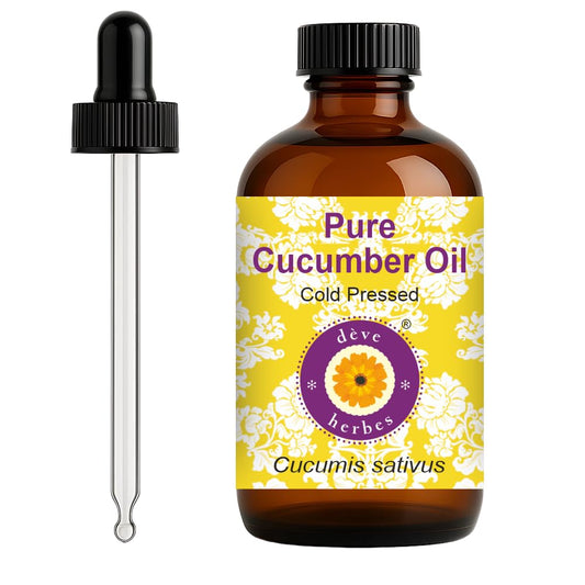 dève herbes cucumber oil bottle with glass dropper for precise dilution and skin hydration
