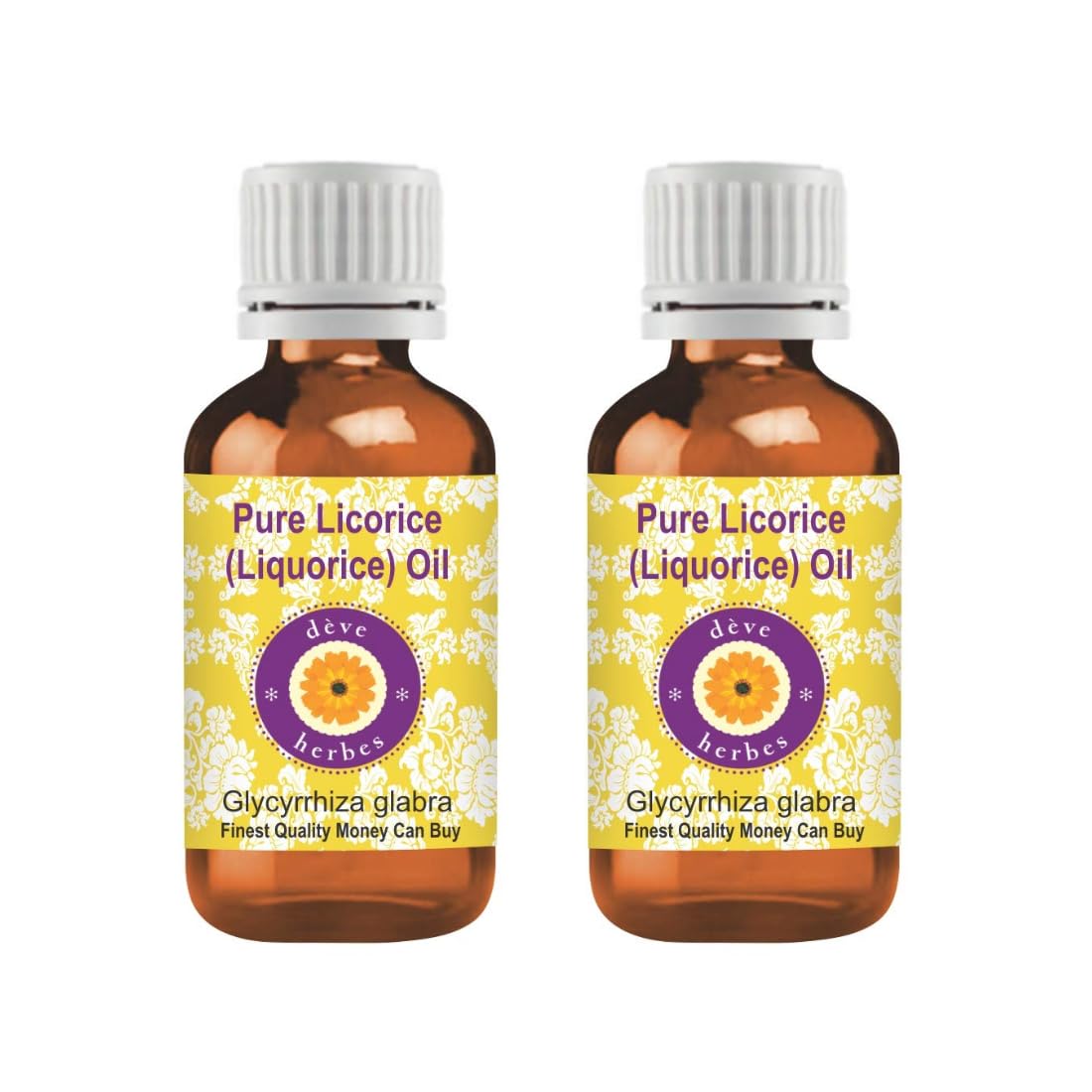 Deve Herbes Liquorice Oil bottle in amber glass designed for pure facial care
