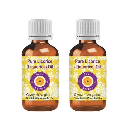 Deve Herbes Liquorice Oil bottle in amber glass designed for pure facial care