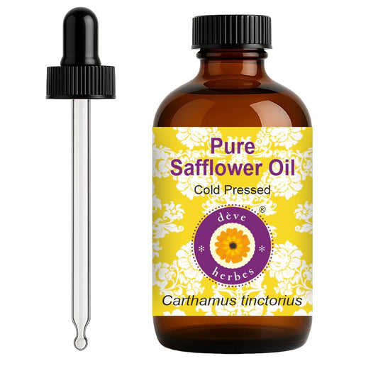d0e herbes safflower oil in glass dropper bottle for precise, clean application