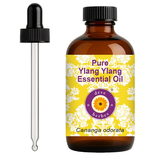 dève herbes Ylang Ylang essential oil bottle with dropper for precise application and potency.