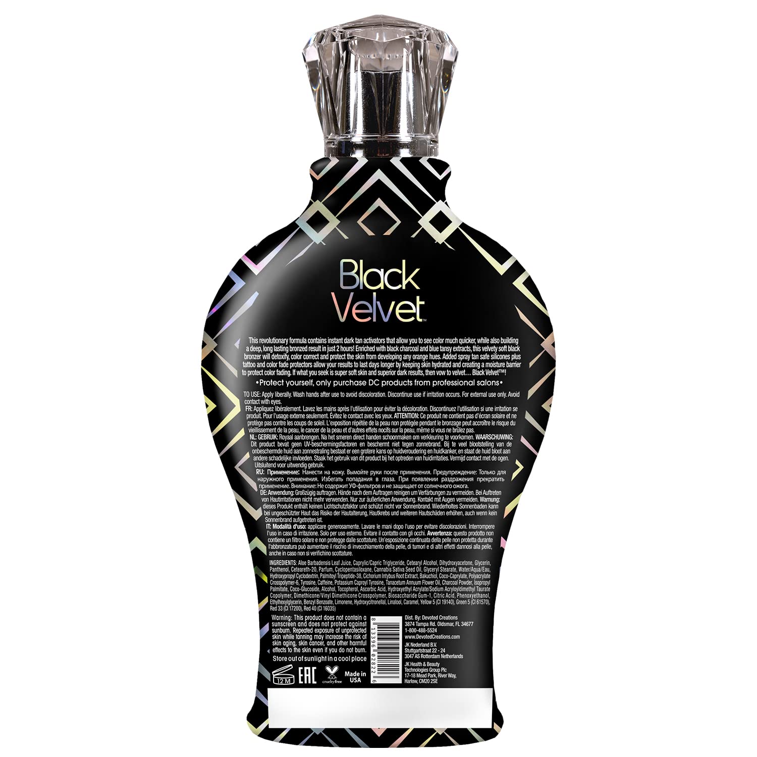 Devoted Creations Black Velvet lotion application for even color.