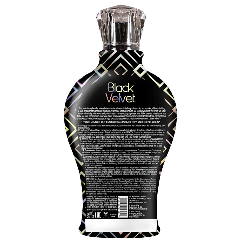 Devoted Creations Black Velvet lotion application for even color.