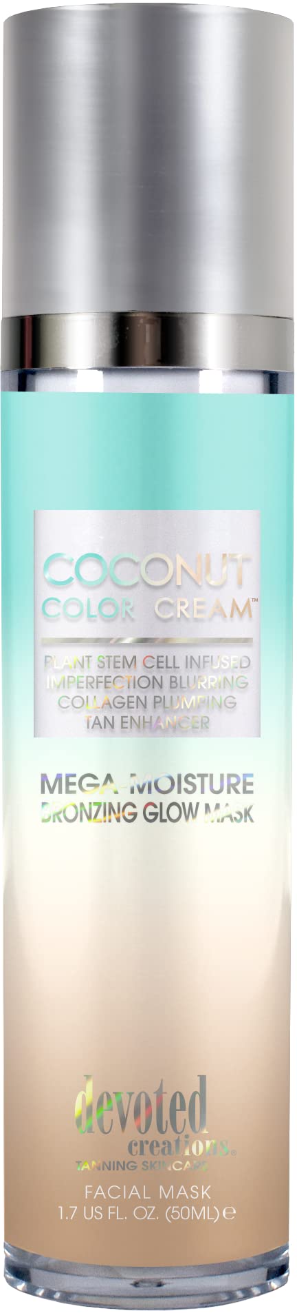 Devoted Creations Coconut Color Cream facial mask delivers mega moisture with bronzing glow for smoother skin.