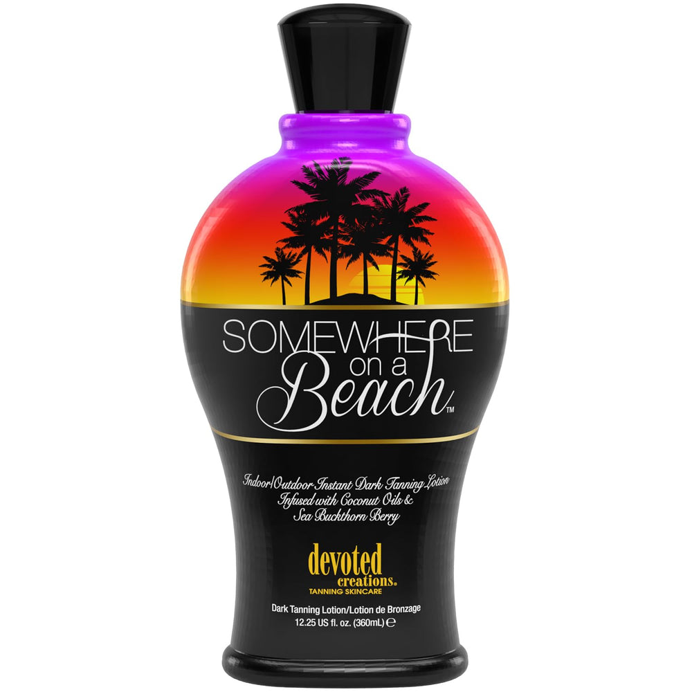 Devoted Creations Somewhere on a Beach bottle on sunny sand, easy application.
