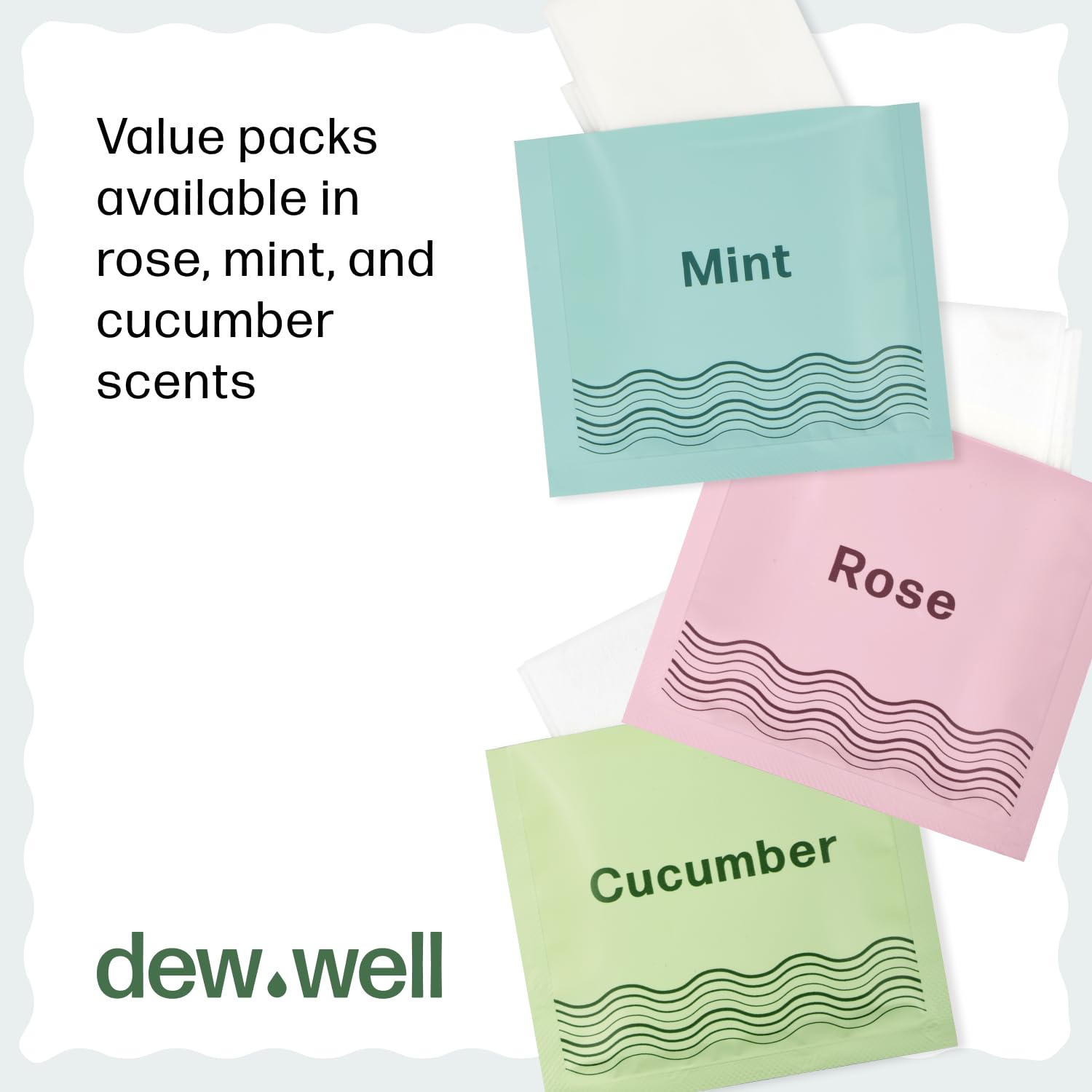 Dew Well compact mini-pack fits in pockets for easy refreshes.