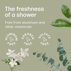 Dew Well Eucalyptus scent wipe offering a brisk, invigorating refresh