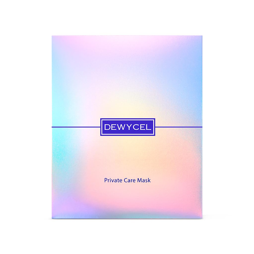 DEWYCEL Private Care Mask packaging with Edelweiss extract for revitalized-looking skin.