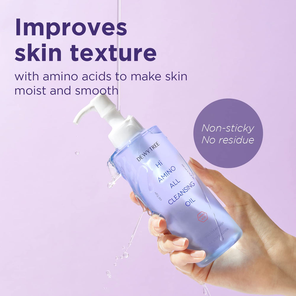 Dewytree Hi Amino All Cleansing Oil removes impurities from pores while cleansing