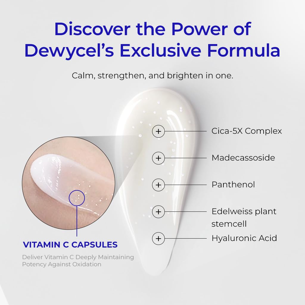DEWYCEL Cica Plus Balm application shot, ideal day and night care