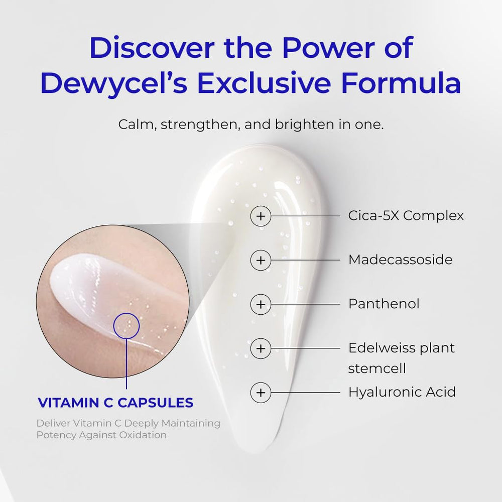 DEWYCEL Cica Plus Balm application shot, ideal day and night care