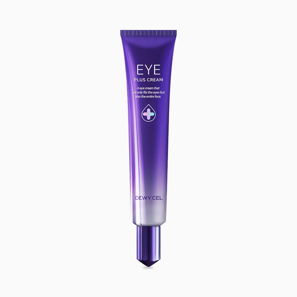 DEWYCEL Eye Plus Cream bottle close-up showing hydration benefits