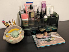 Dezzer all-in-one organizer fits dresser, desk, or bathroom counter