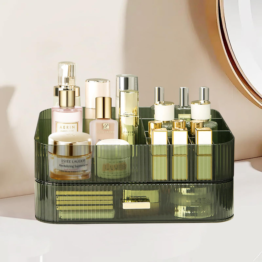 Dezzer large-capacity storage neatly holds skincare, perfume, and brushes
