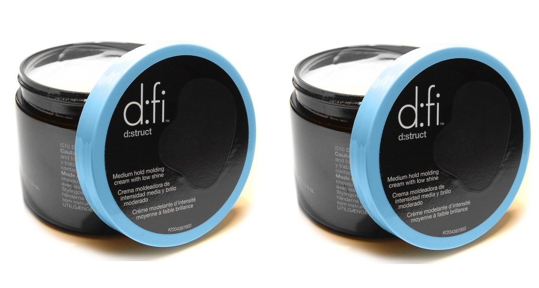 D:Fi Hair Distruct molding creme jar provides medium hold for flexible styling.