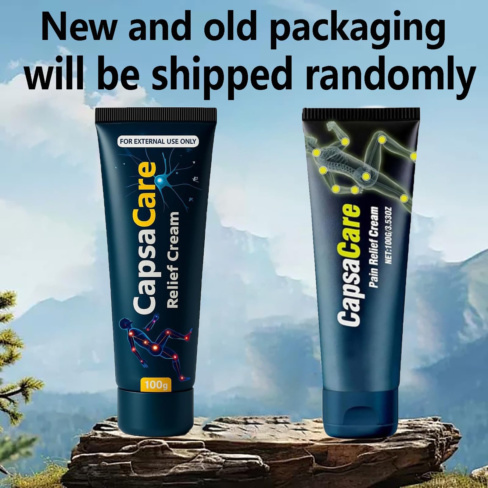 Capsacare application being rubbed into skin to refresh the legs
