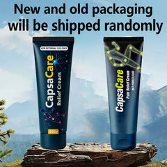 Capsacare application being rubbed into skin to refresh the legs