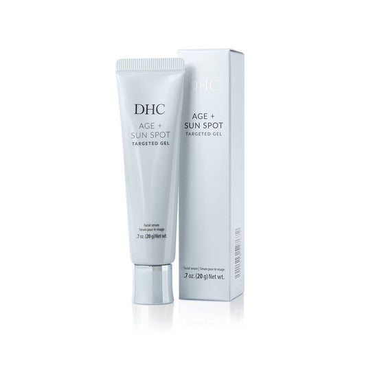 DHC Age + Sun Spot Targeted Gel texture closeup revealing smooth gel consistency