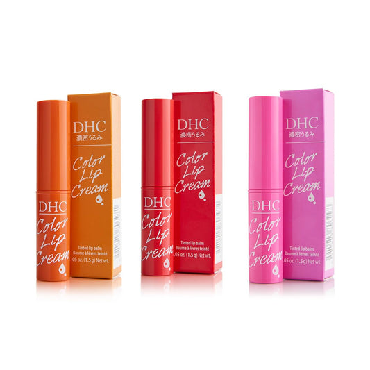 DHC Color Lip Cream Cute Pink swatch with soft rosy tint and moisture