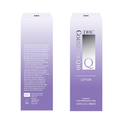 DHC CoQ10 Lotion hyaluronic acid texture closeup shows moisture retention.