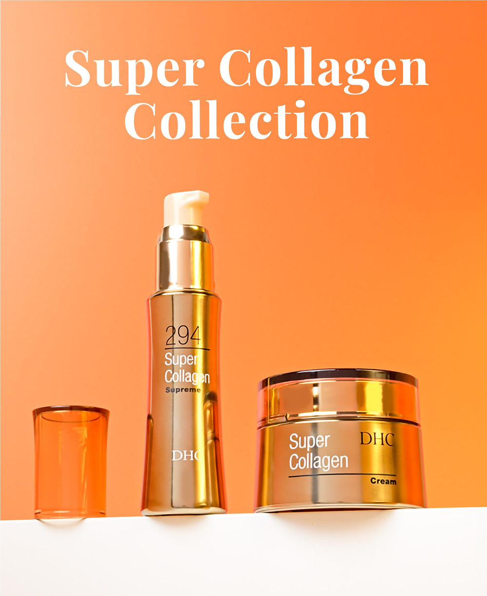 DHC Super Collagen Cream with vitamin C derivative for brightening appearance.