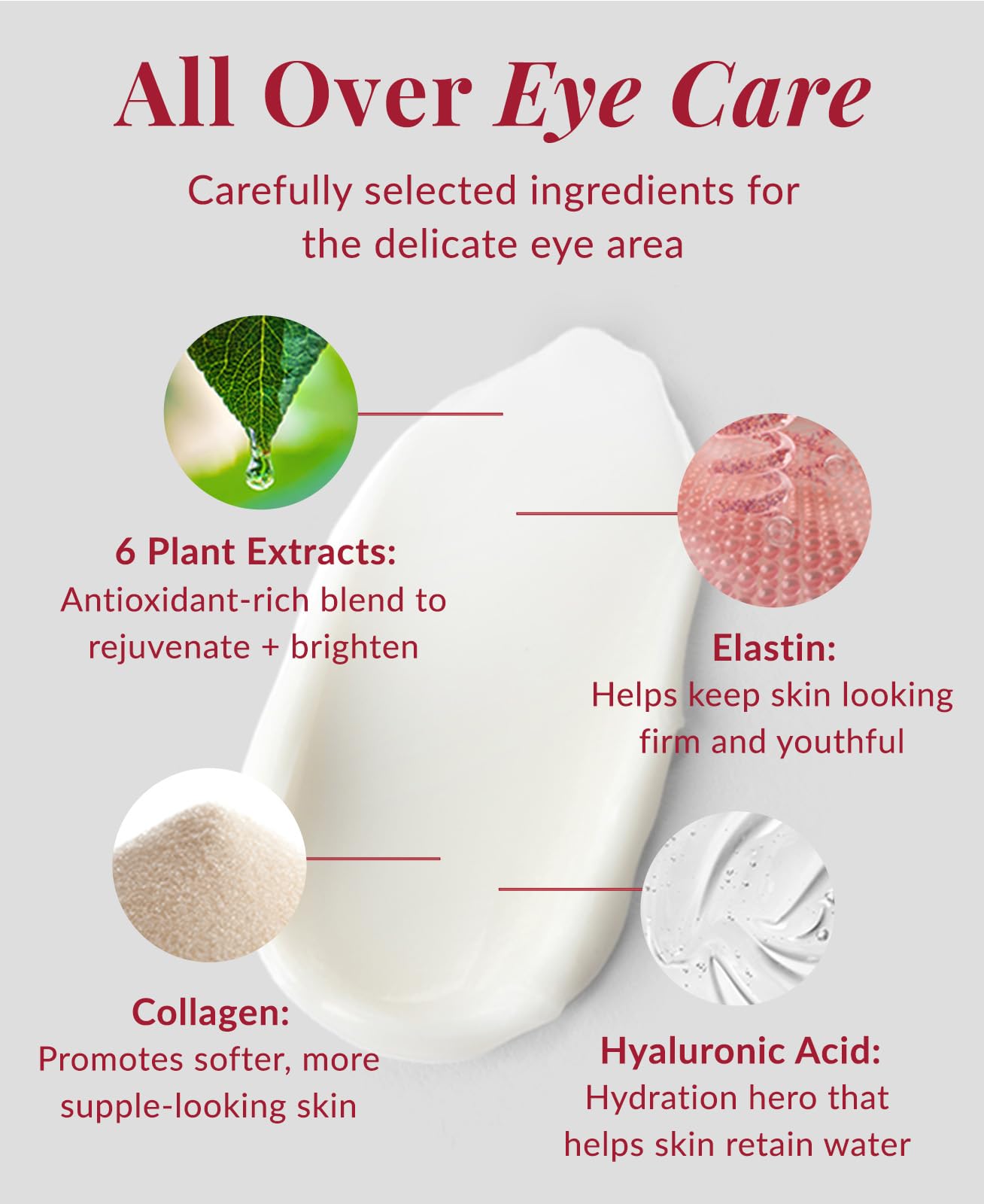 DHC Triple Essential Eye Cream around the under-eye area suggesting brightening effect