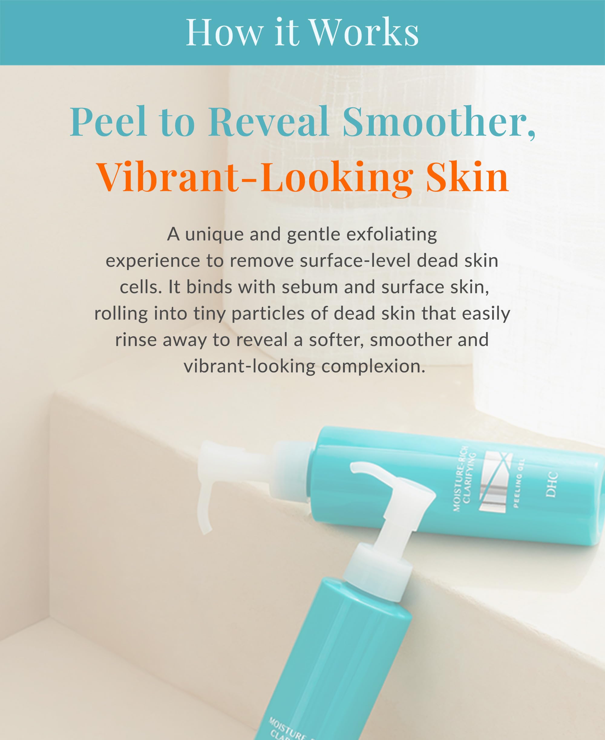 DHC skin tone and texture improvement observed after use.