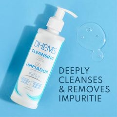 DHEMS Cleansing Gel deep-cleanse-action removes impurities while maintaining hydration