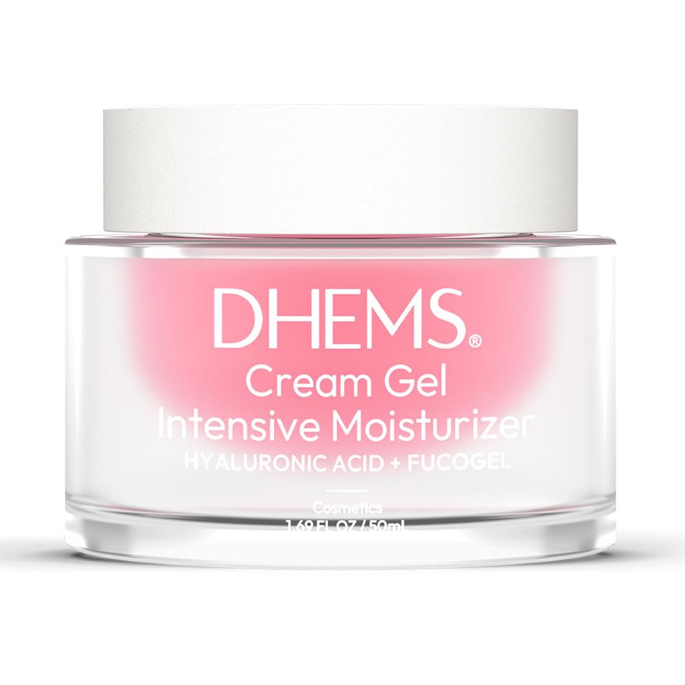 DHEMS Intensive Moisturizing Cream face jar showing rich hydration.