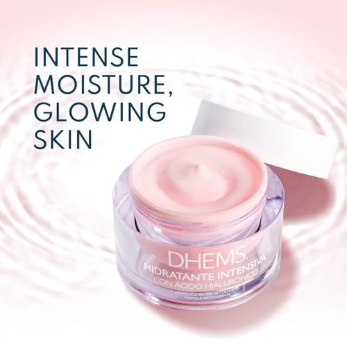 DHEMS Intensive Moisturizing Cream closeup focusing on hyaluronic acid.