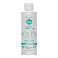 DHS Clear Shampoo bottle for gentle, irritant-free cleansing.