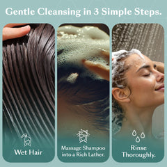 DHS Clear Shampoo packaging showcases paraben-free, irritant-free formula.
