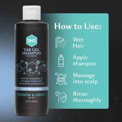 8-oz bottle label highlighting refined coal tar formula.