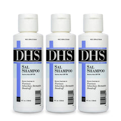 DHS SAL Shampoo bottle front view shows fragrance-free formula for sensitive scalps