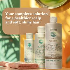 DHS Zinc Shampoo detangling action helps hair become easier to comb.