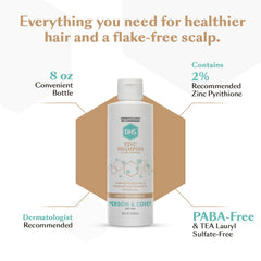 DHS Zinc Shampoo lather closeup emphasizes gentle cleansing with no harsh residues