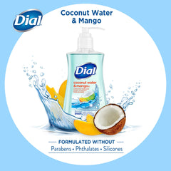 Dial Coconut Water Mango rich lather for a comforting wash experience.