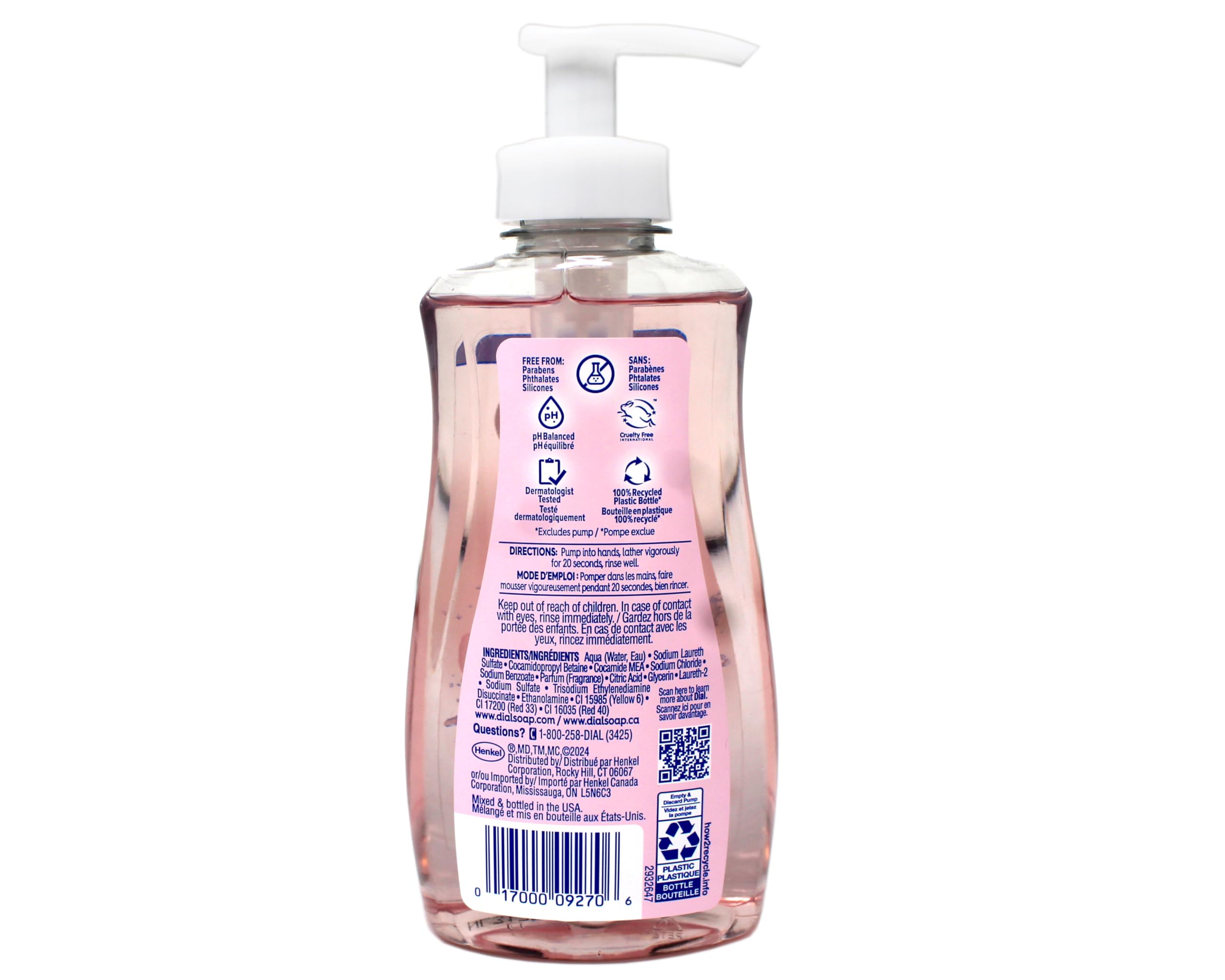 Foam close-up of Dial Himalayan Pink Salt & Water Lily hand soap lather