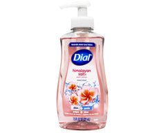 Dial Himalayan Pink Salt & Water Lily hand soap pump bottle promotes soft hands after washes