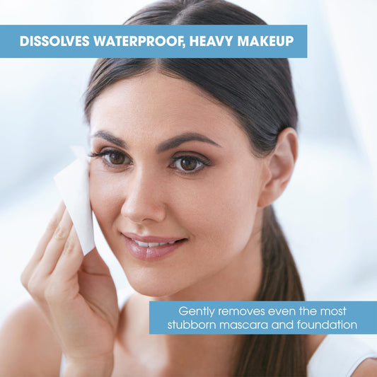 Diamond Wipes case-side 250 wipes packaging, travel-friendly makeup removal on the go.