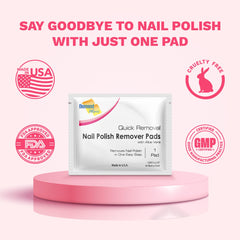 Diamond Wipes in-use on nails illustrates efficient polish removal per wipe.