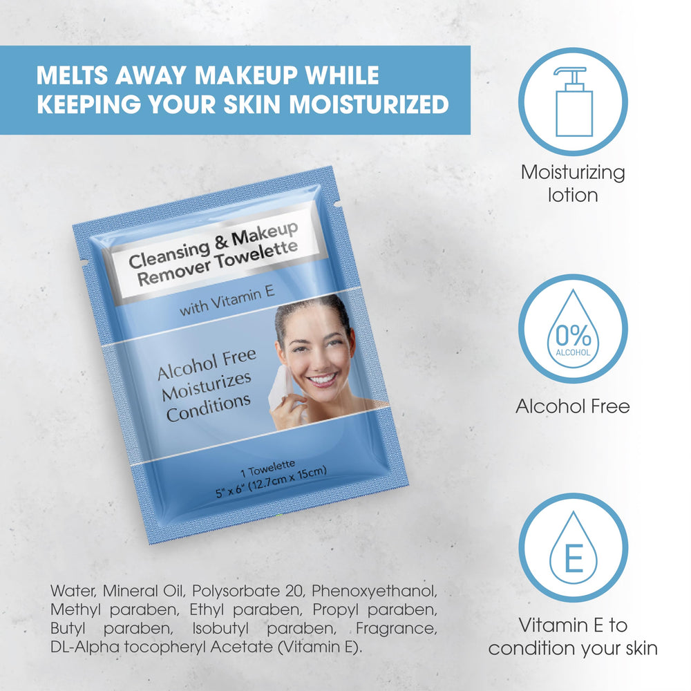 Diamond Wipes vitamin E ingredient label, nourishing antioxidant for skin.