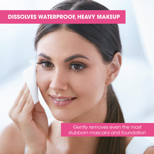 Diamond Wipes waterproof makeup remover for heavy cosmetics without drying.