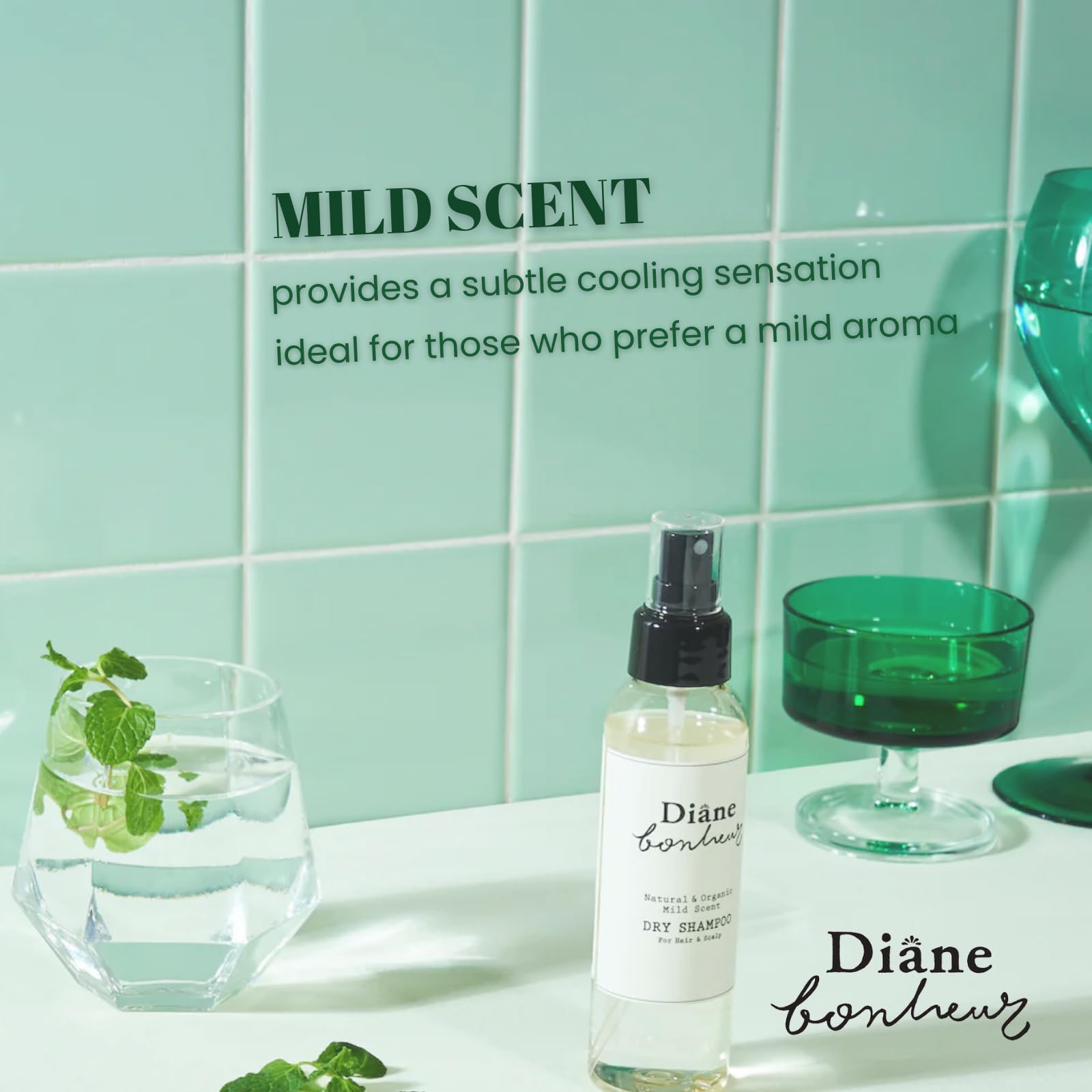 Diane Bonheur travel-size dry shampoo bottle for on-the-go refresh