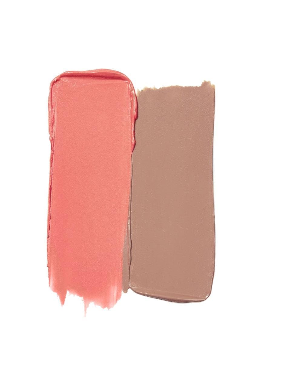 DIBS Desert Island Duo closeup swatch shows creamy texture and buildable color.